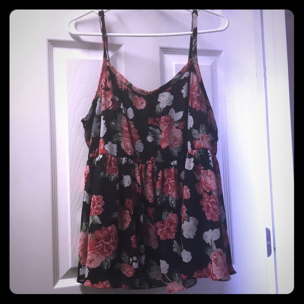 Torrid double sheer rose babydoll top